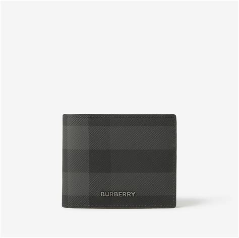 burberry london check bifold|Check Slim Bifold Wallet in Charcoal .